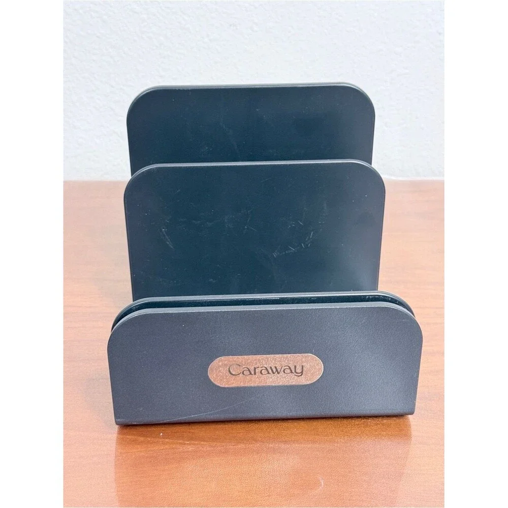 Caraway Black Pot Pan and Lid Magnetic Organizer Rack